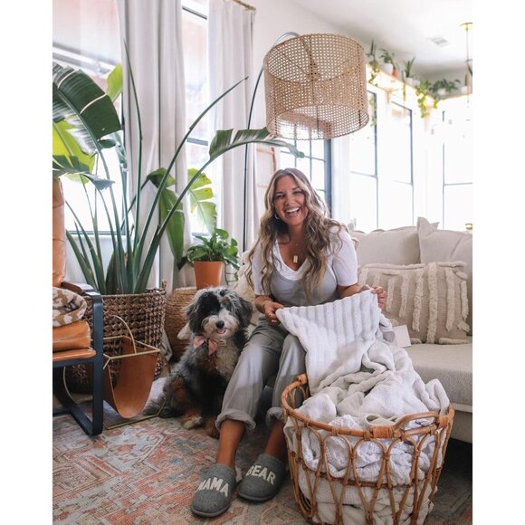 Women's Gifts For Mom Cute Cozy Mothers Day Mama Bear Slipper With Rubber Sole - Picture 3 of 6